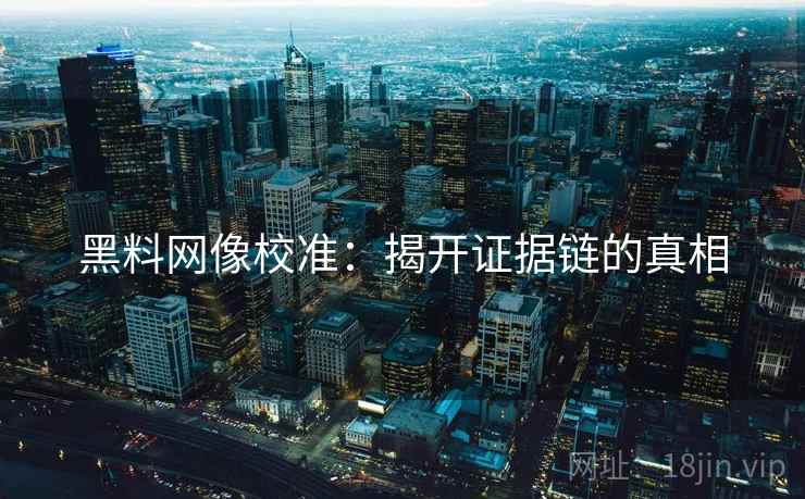 黑料网像校准：揭开证据链的真相