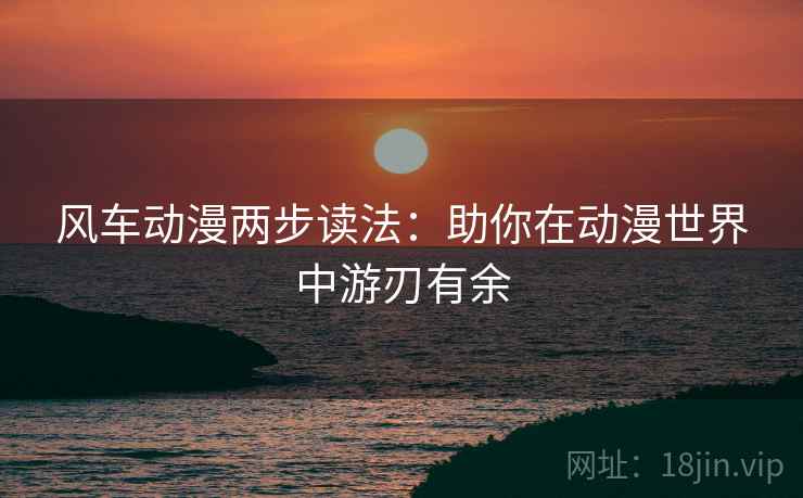 风车动漫两步读法：助你在动漫世界中游刃有余